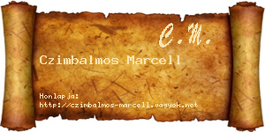 Czimbalmos Marcell névjegykártya