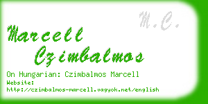 marcell czimbalmos business card
